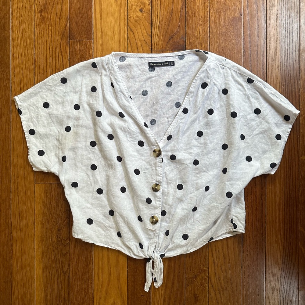 Abercrombie Polka dot Crop Top Small